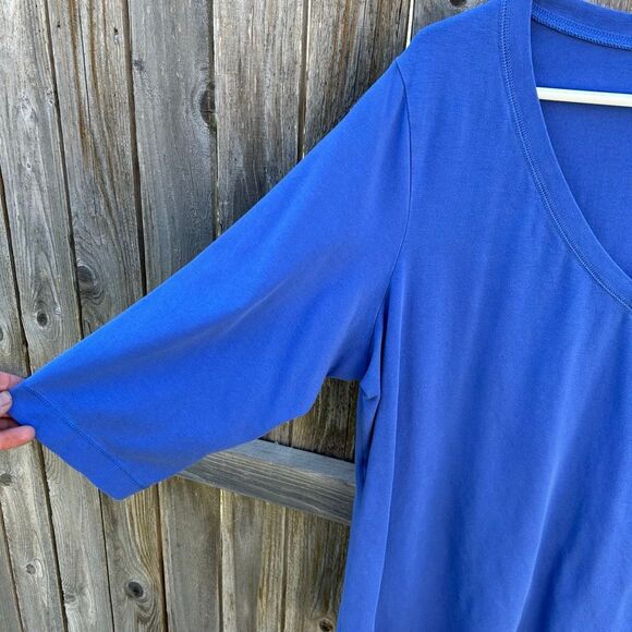 Caslon vneck tshirt size xl 3/4 sleeve - Picture 2 of 7